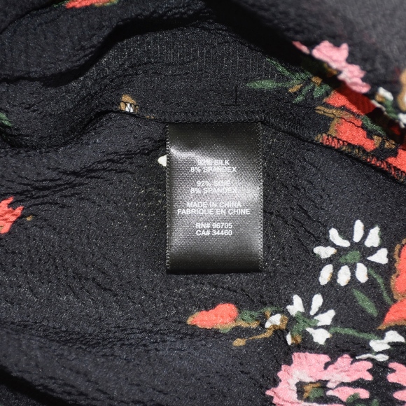 Rebecca Taylor Short Sleeve Marguerite Silk EXCLUSIVE Floral Print Top Sz 00 - Picture 9 of 9